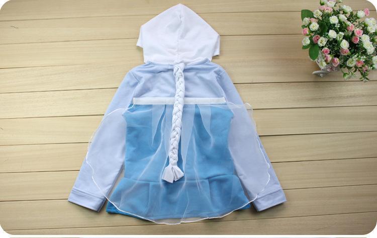 Kids Frozen Anna Elsa Sweat shirt hoodie Cosplay Jacket