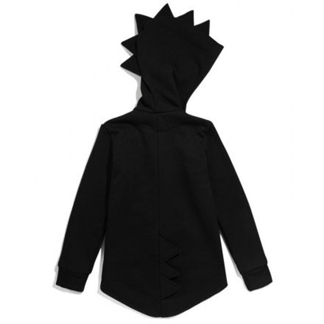 Children Spring Dinosaur Style Zipper Hooded Coat Jacket
