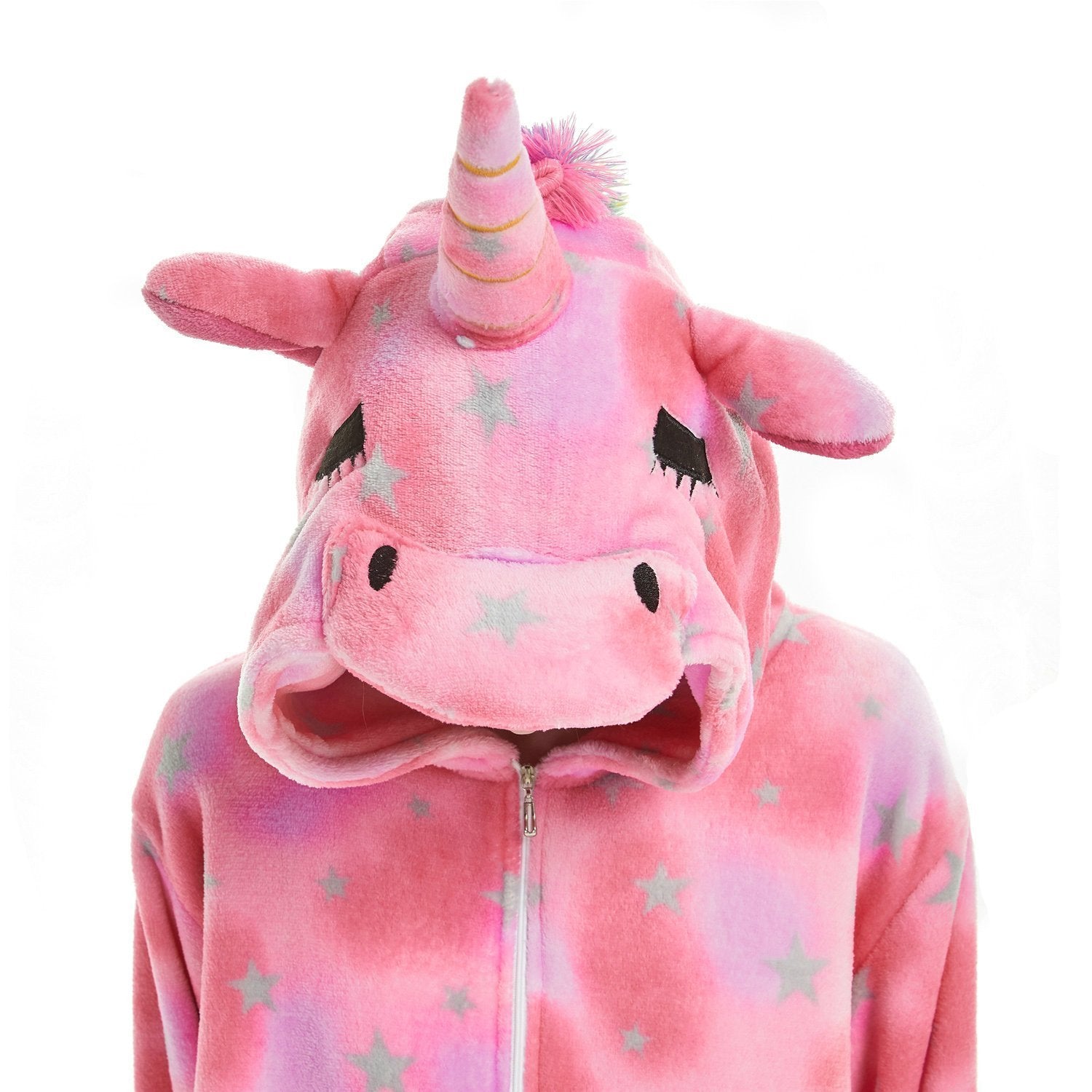 Unisex Adult Cartoon Unicorn Kigurumi Onesie Costume Pajamas - Azufun
