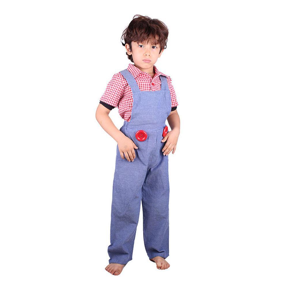 Halloween Cosplay Baby Boy Farmer Costumes Role Play Party Dress Up Overalls For Kids Clothes