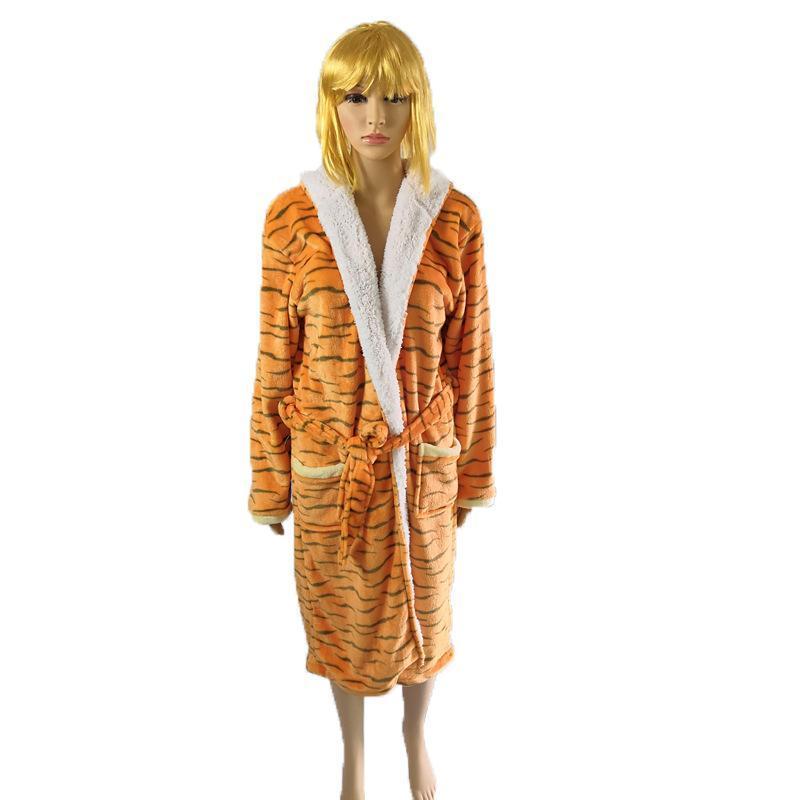 Adult Kids Tiger Bathrobe Animal Kigurumi Onesies Pajamas - Azufun
