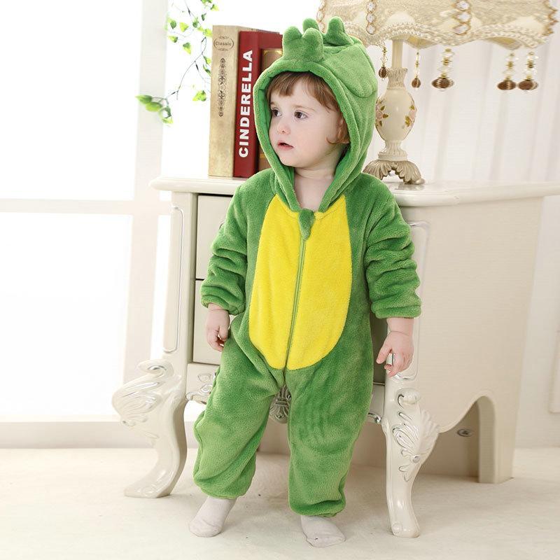 Green Dinosaur Baby Infant Toddler Animal Onesie Costume - Azufun