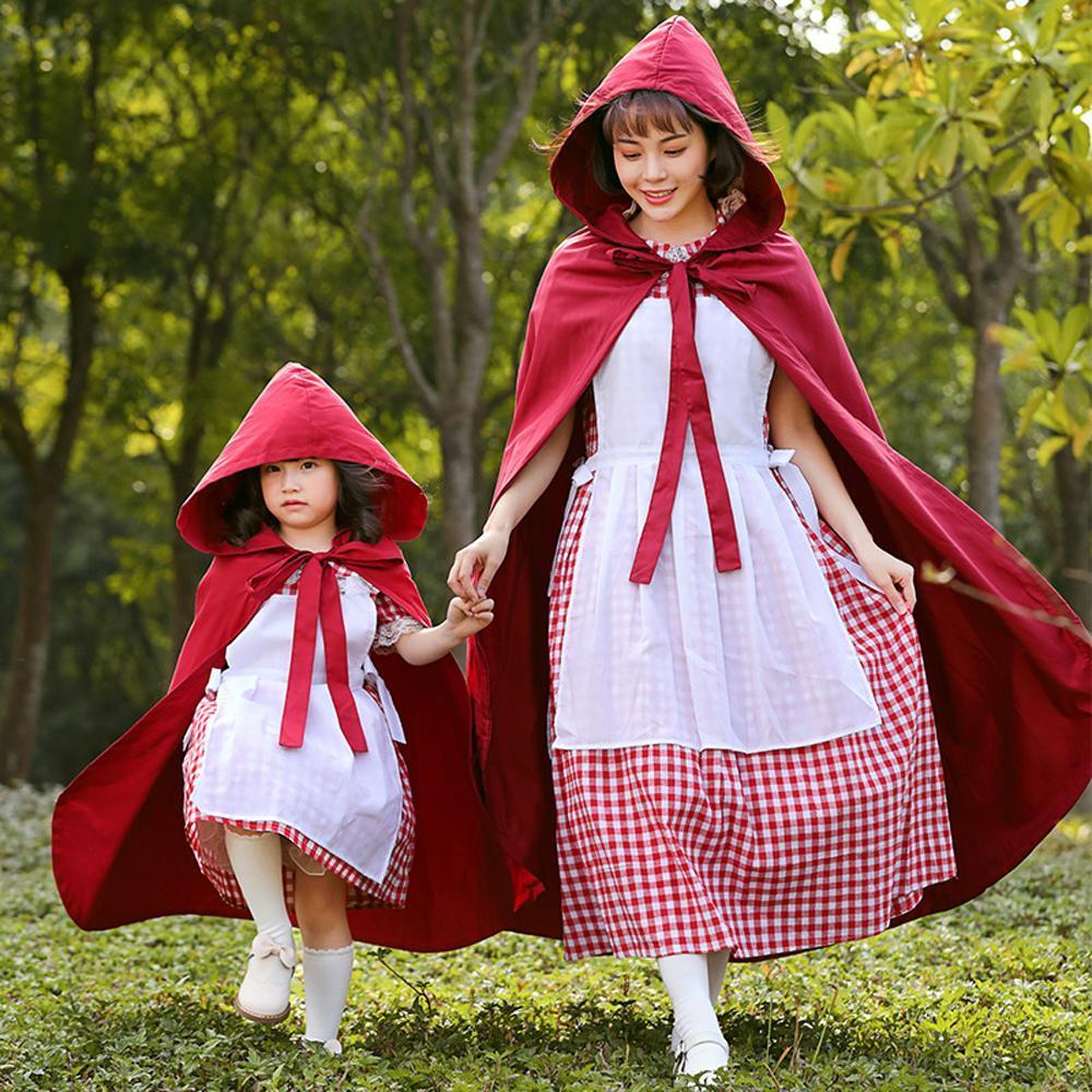 Little Red cosplay costumes dress for mom and me - Azufun