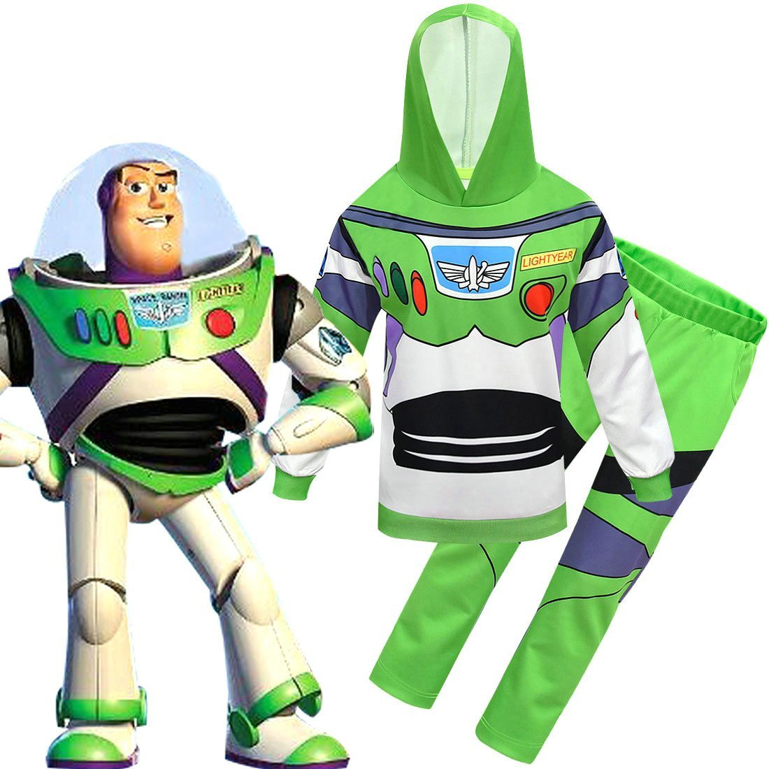 Toy Story 4 Buzz Lightyear Cosplay Costume Sets for Kids - Azufun