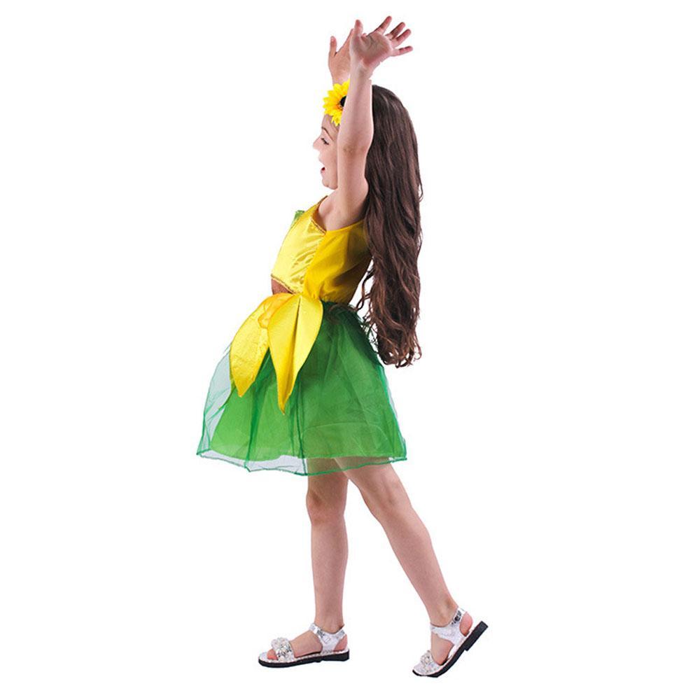 Sunflower Cosplay Costume Halloween Dress Festival Children's Stage Role Performance for Girls