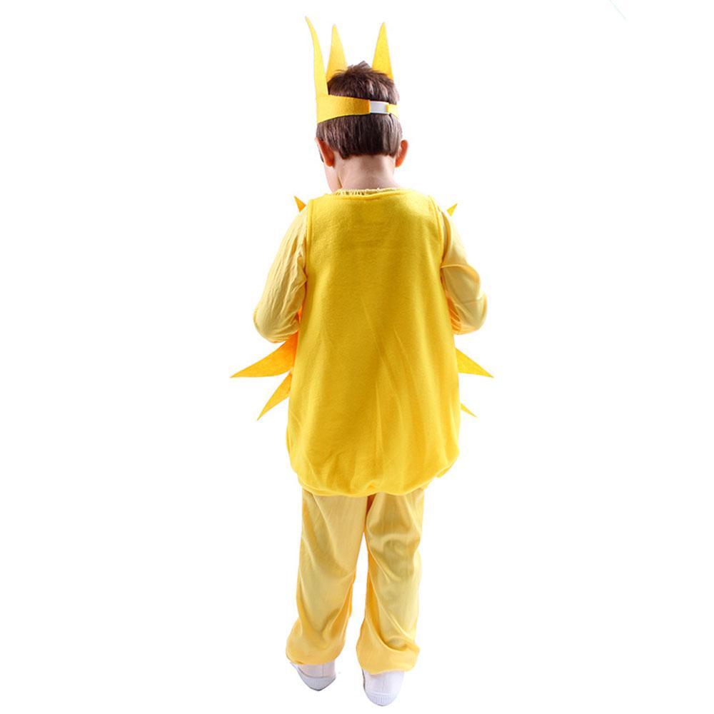 Kids Sun Cosplay Costume Funny Yellow Jumpsuit Halloween Party Romper for Child