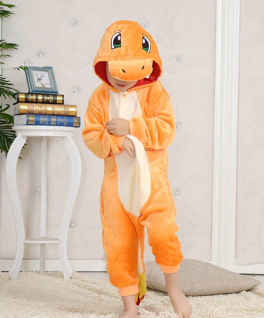Kids Charmander Pokemon costume Kigurumi Pajamas - Azufun