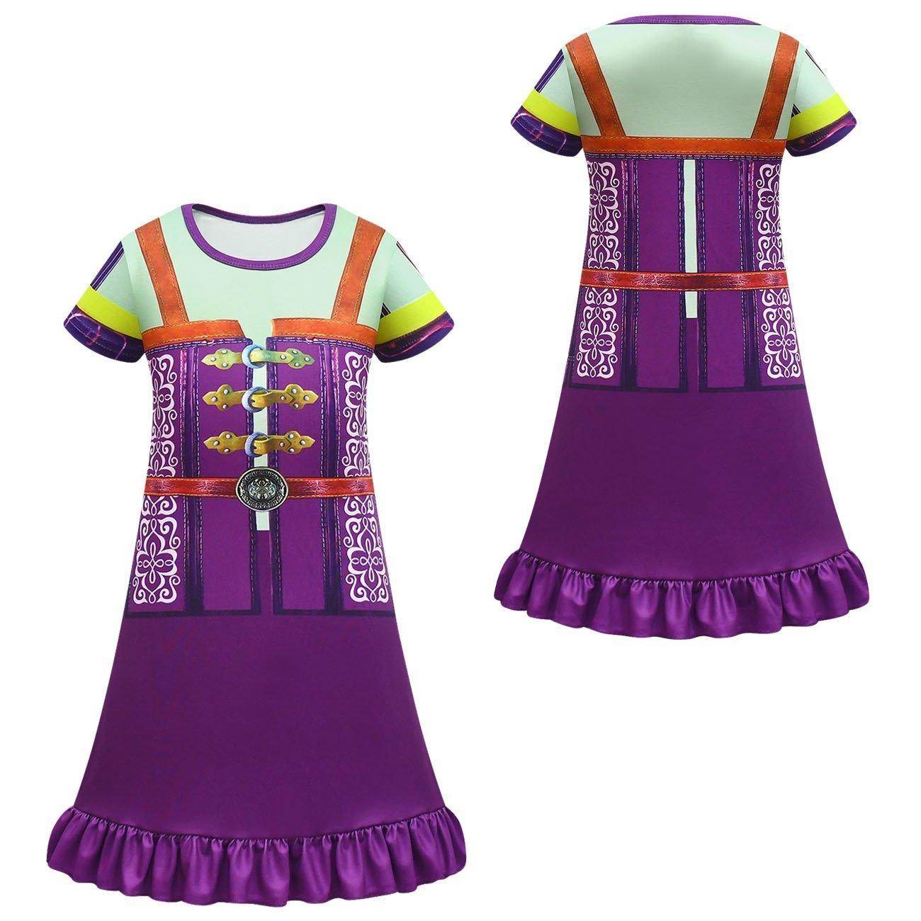 Kids' Cinderella Cosplay Short Sleeved Dress New Ruffled Princess Costume with Bag - Azufun