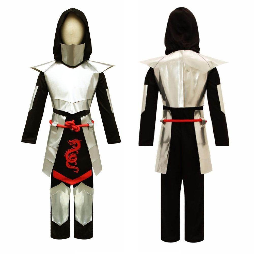 Kids Japanese Ninja Costume Halloween Performance Outfit - Azufun