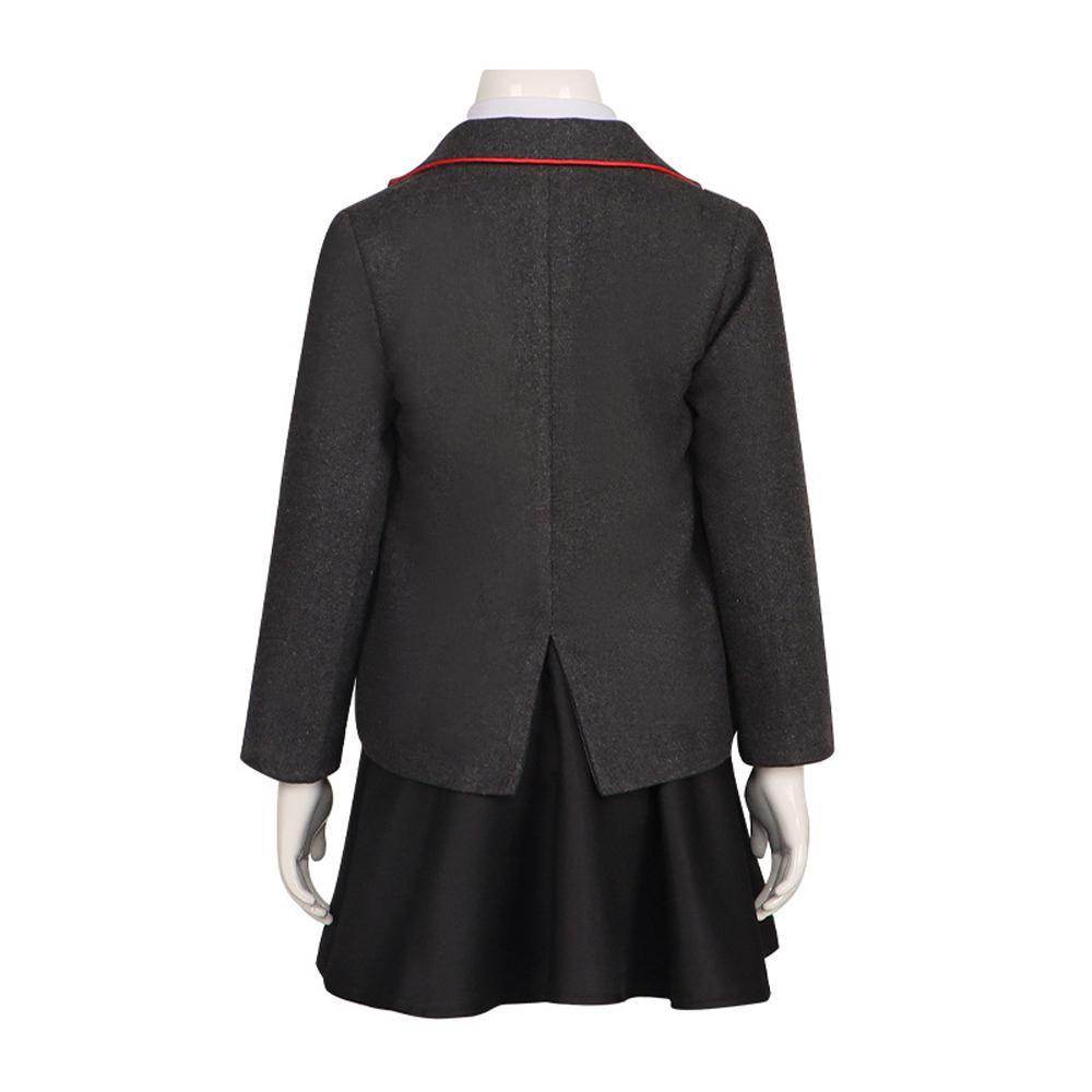 Kids Matilda Musical Cosplay Costume Outfit Girls School Uniform Suit Jacket Shirt Skirt Tie Party Stage Full Set - Azufun