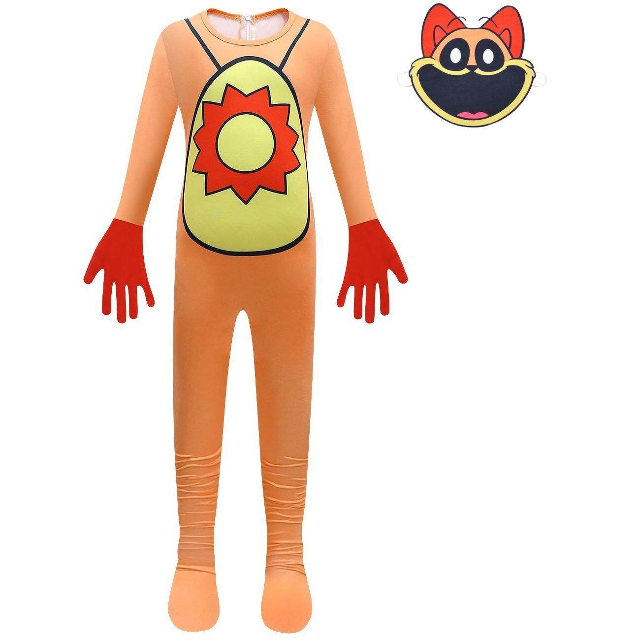 Kids' Smiling Critters Horror Jumpsuit Scary Animal Role Play Costume with Bag - Azufun