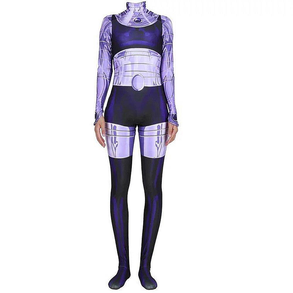 Komand'r Blackfire Costume Jumpsuit Bodysuit Titans Cosplay Halloween - Azufun