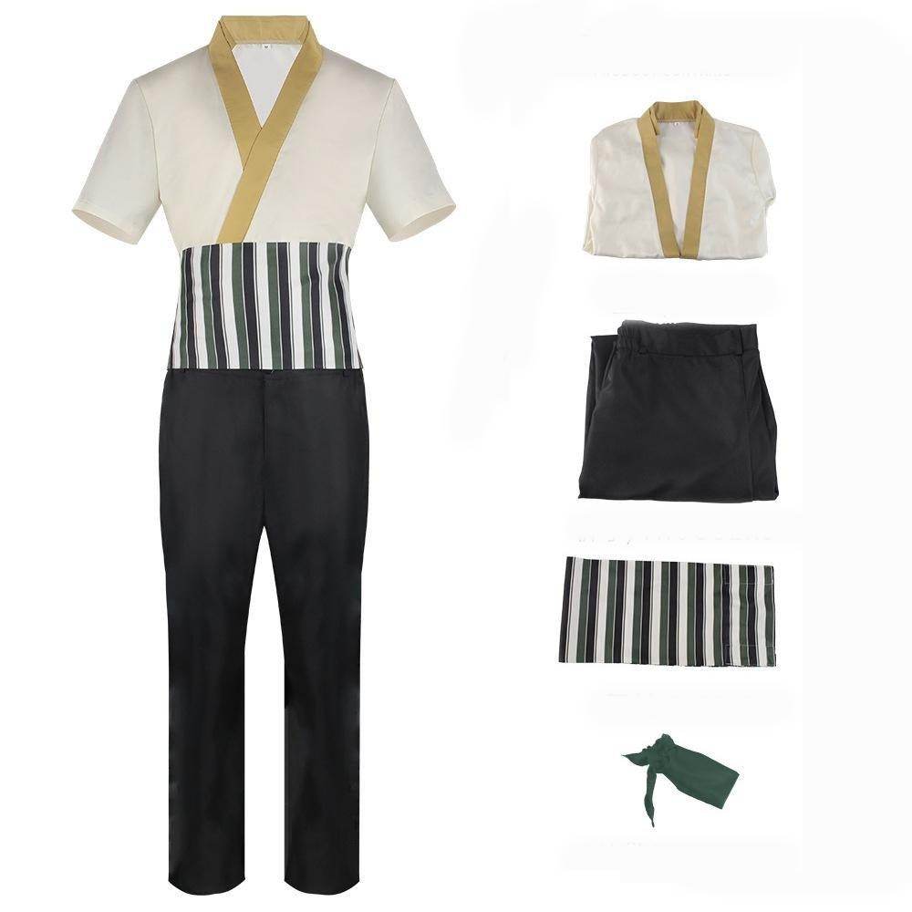 live Movie One Piece Roronoa Zoro Cosplay Costume Whole Set - Azufun