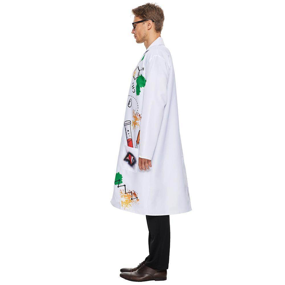 Mad Scientist Coat with Wig Halloween carnival costume for Adult - Azufun
