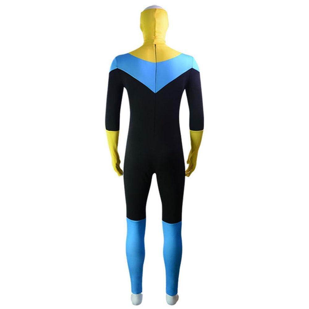 Mark Grayson Invincible Costume Bodysuit Zentai Hero Cloak Cosplay - Azufun