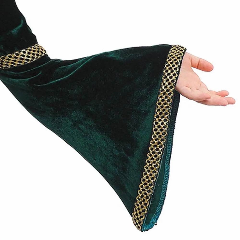 medieval fancy dress Costume Girls Children long dress with trumpet sleeves - Azufun