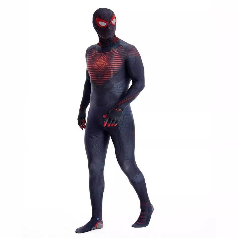 Miles Morales Spider Man PS5 Cosplay Suit Ultimate Costume for Kids and Adults - Azufun