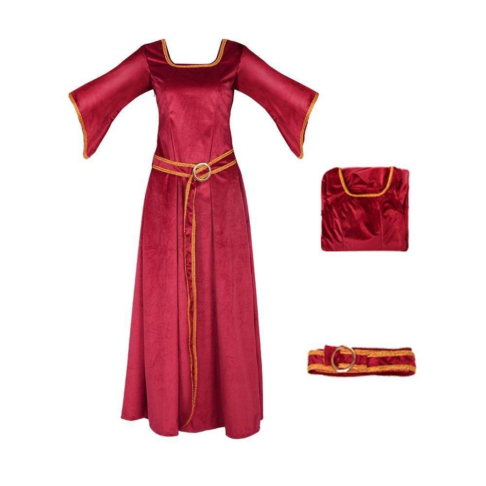 Mother Gothel Costume Cosplay Dress for Women From Tangled - Azufun