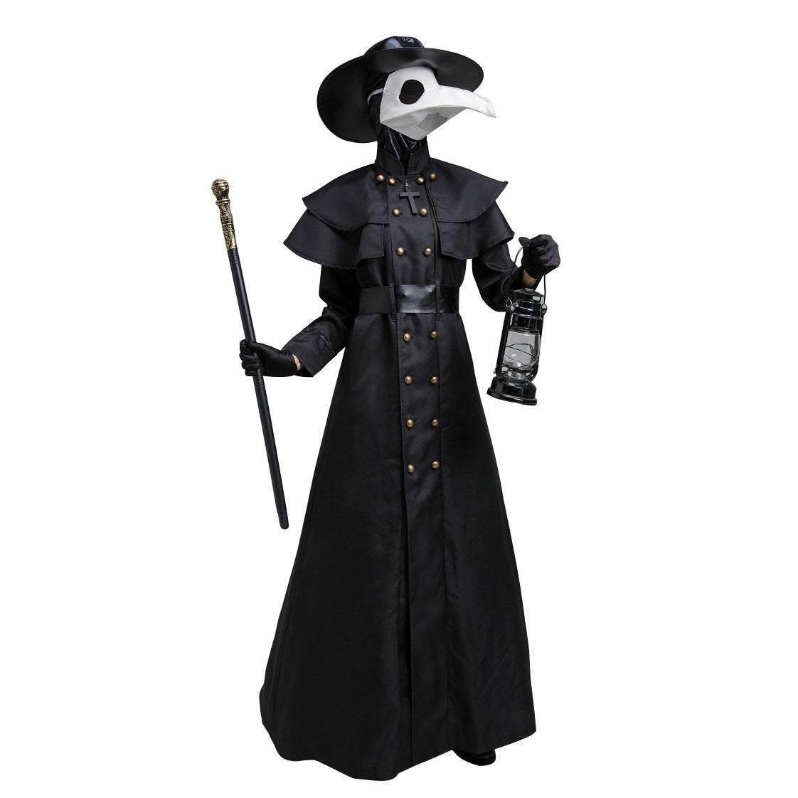 New costume plague doctor birdman long-mouth Halloween cosplay costume - Azufun