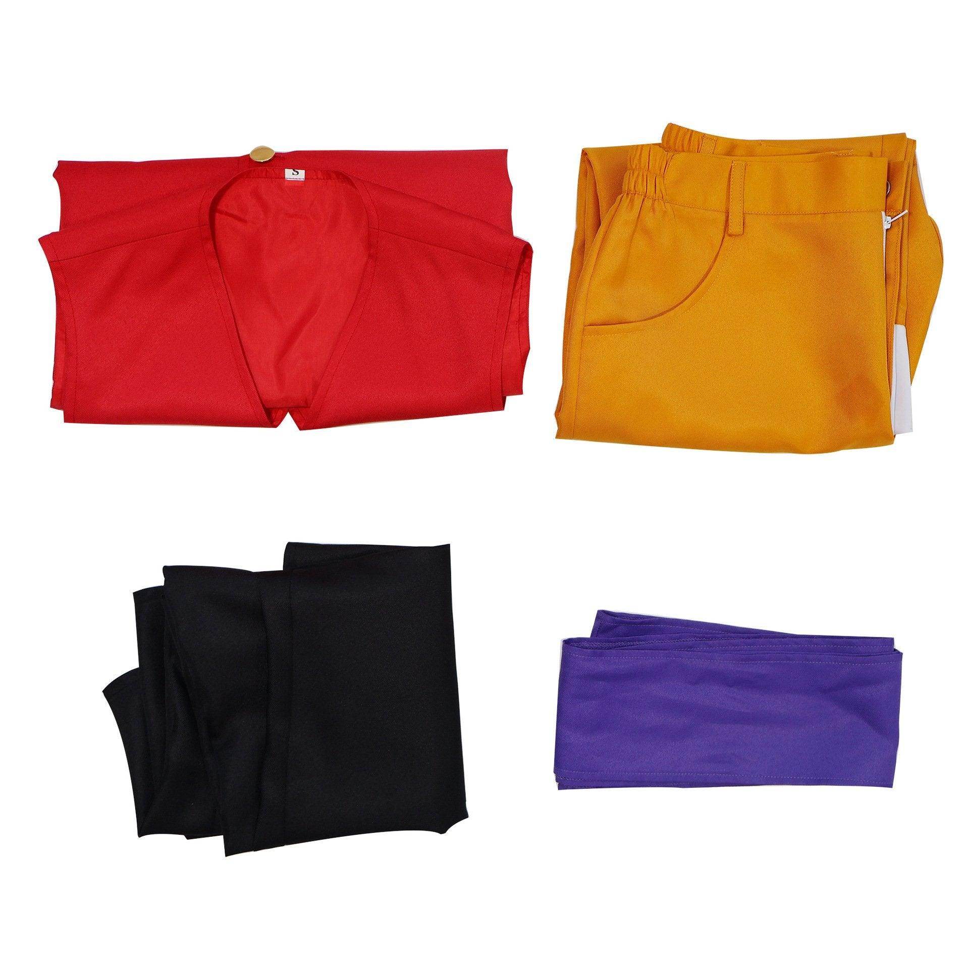 one picece luffy costume Anime Cosplay with straw hat Whole Set - Azufun