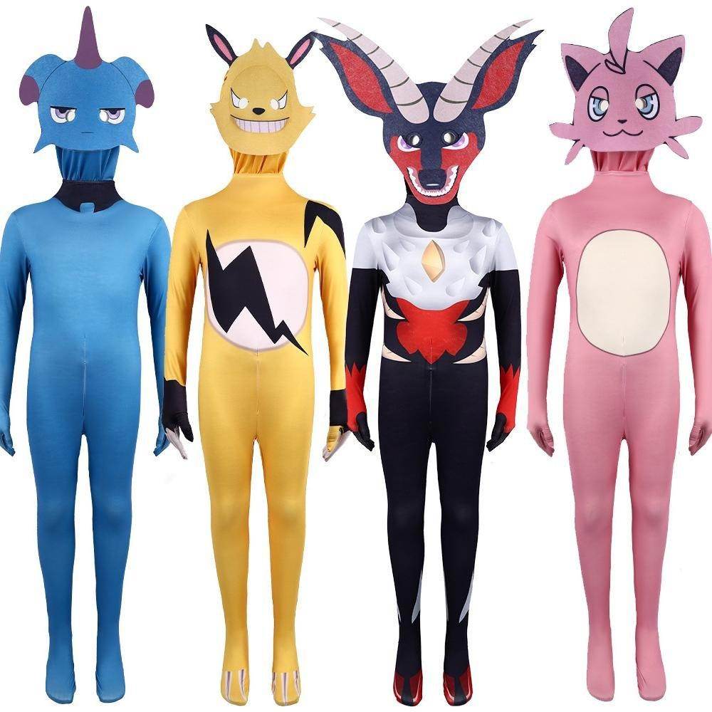 Plawworld Game Grizzbolt Depresso Cattiva Incineram Costume Cosplay Jumpsuit - Azufun