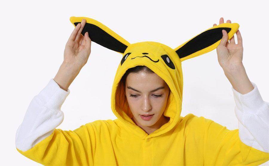 Pokemon Jolteon Eevee Kigurumi Onesie Hoodie Costume Pajamas - Azufun