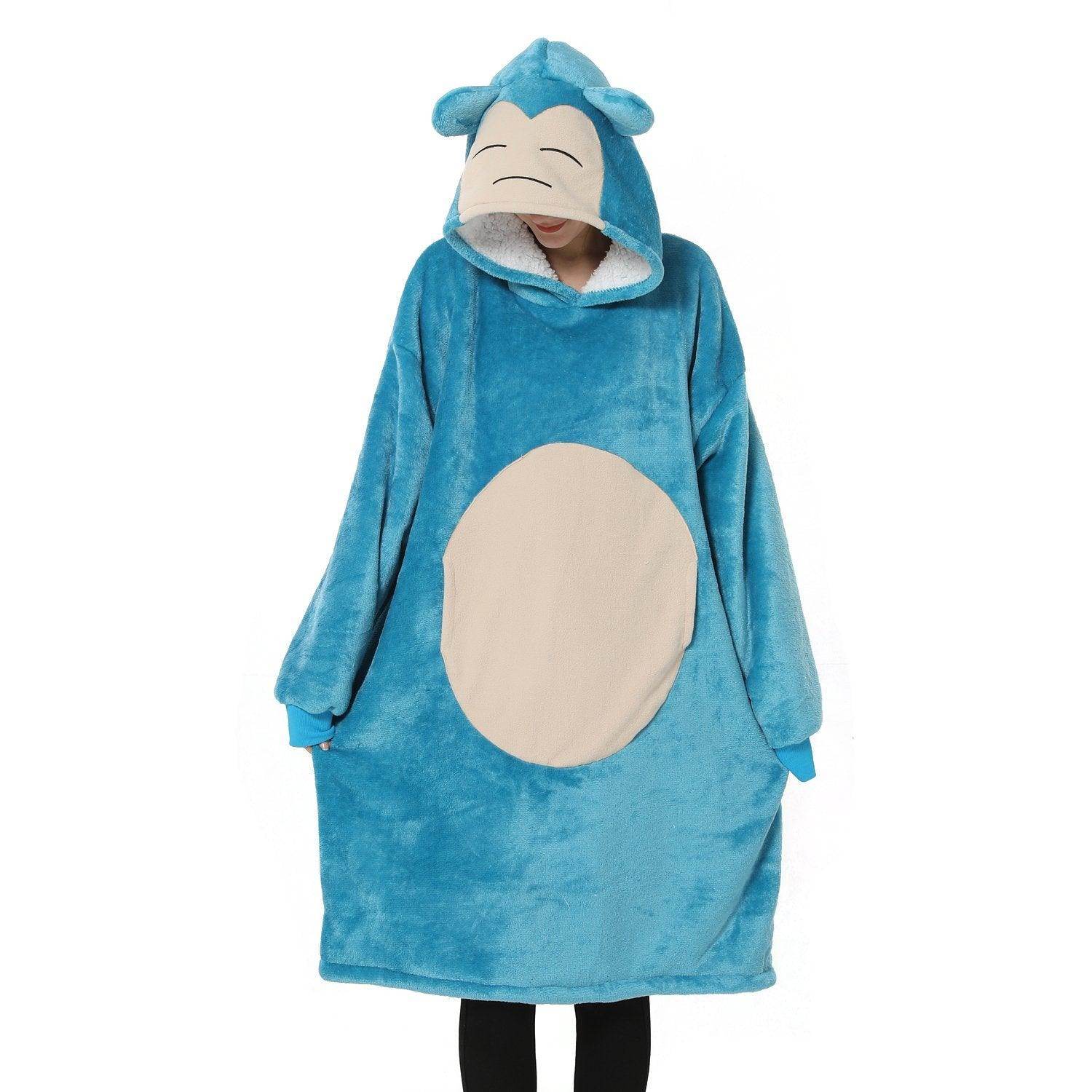 Pokemon Snorlax Keep Warm Costume Cozy Cartoon Lazy TV Blanket - Azufun