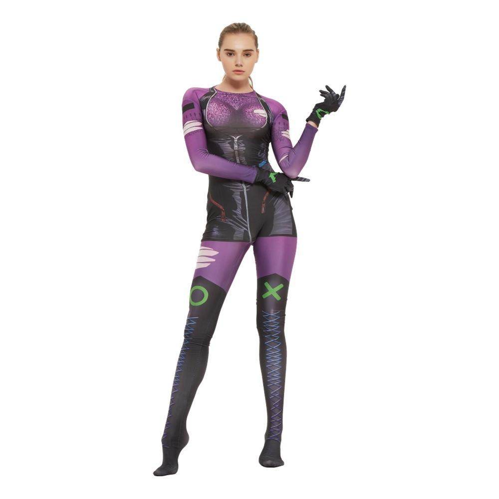 Punchline Alexis Kaye Cosplay Costume Joker's New Girlfriend Jumpsuit - Azufun