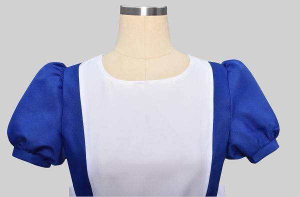 Returns Alice Cosplay Costume Maid Dress Halloween Carnival Blue Outfits Dresses For Women - Azufun