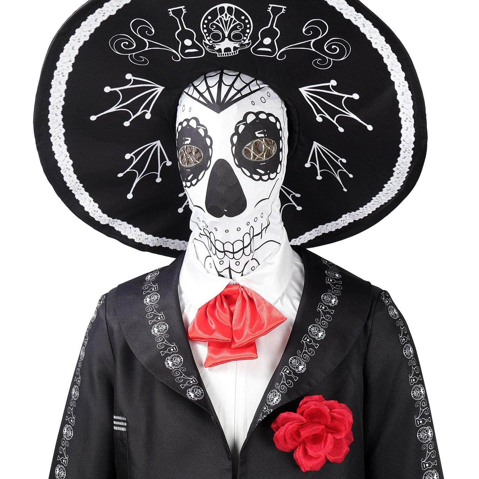 Scary Skeleton Suit - Black and White Halloween Pants and Jacket business suit cosplay - Azufun