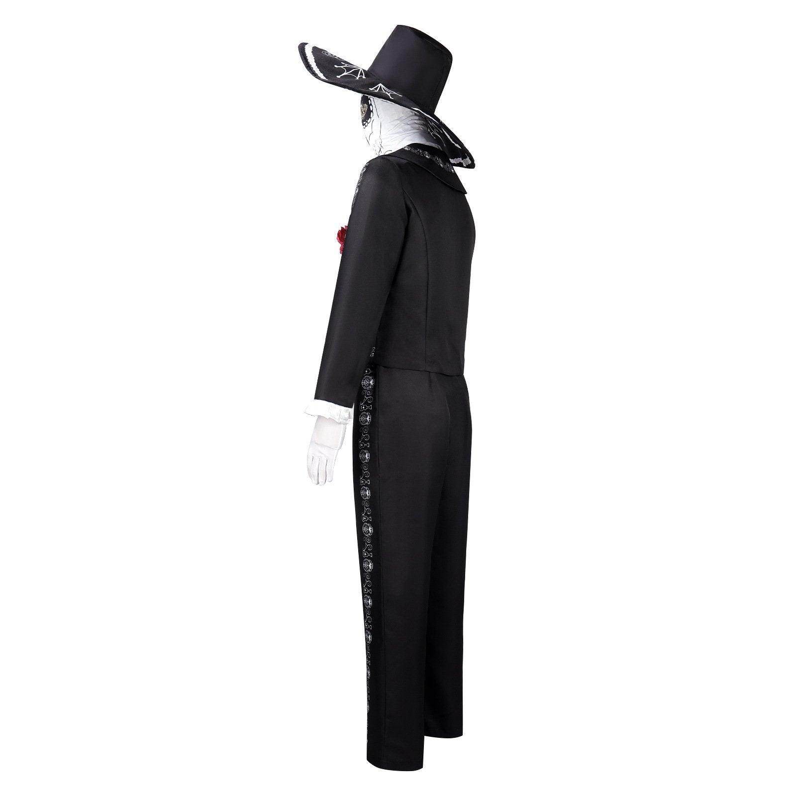 Scary Skeleton Suit - Black and White Halloween Pants and Jacket business suit cosplay - Azufun