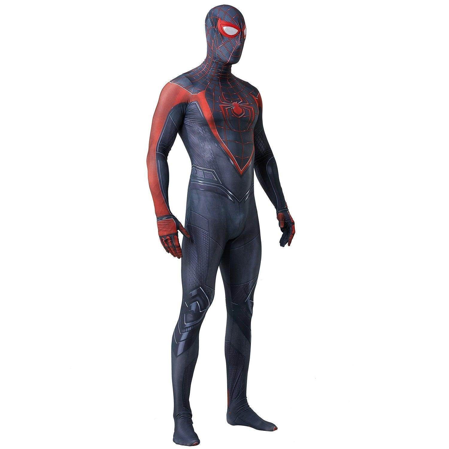 Spider-Man 2 Miles Morales Black Cosplay Jumpsuit Costume for Adults and Kids - Azufun