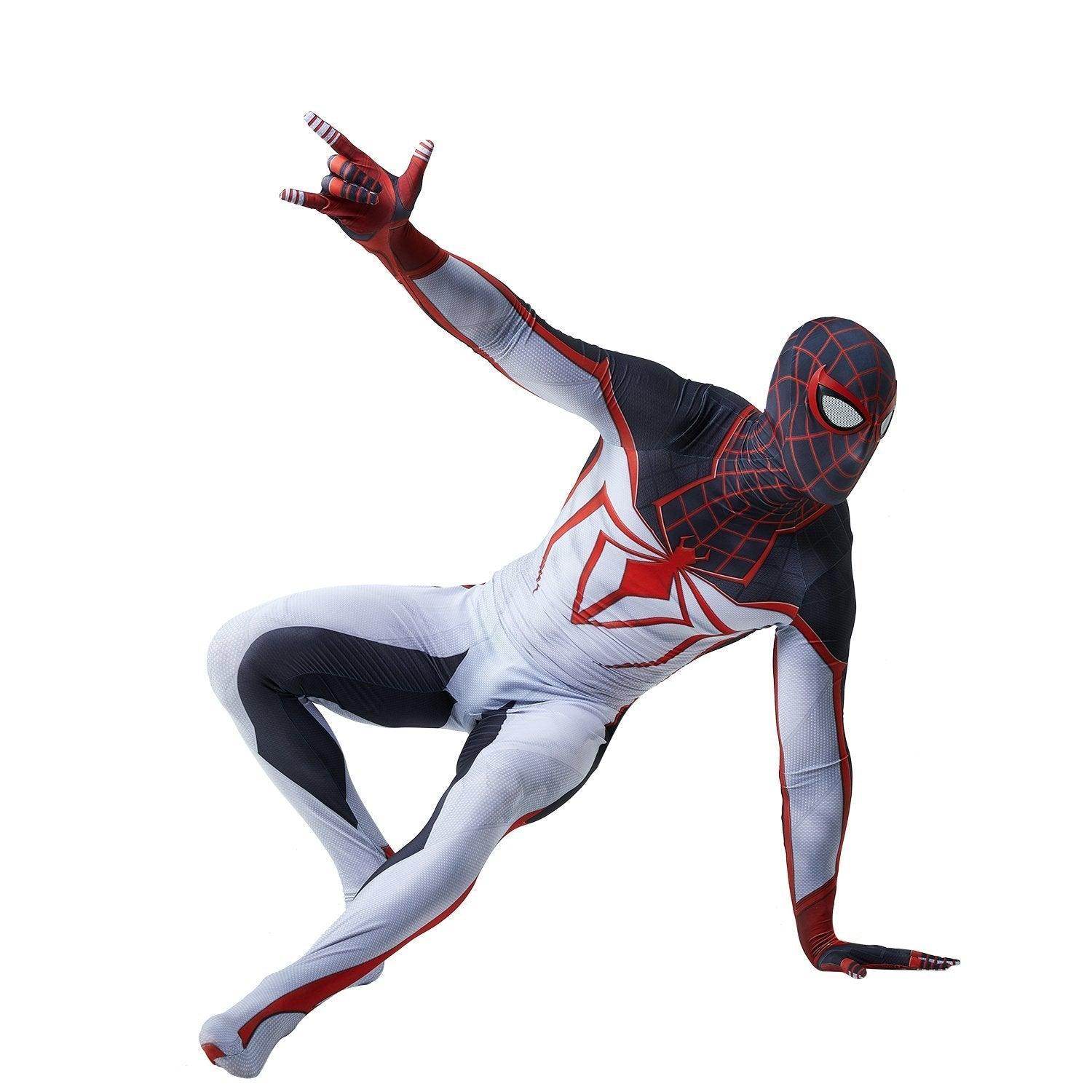 Spider-Man PS5 Game Miles Morales Tight Jumpsuit Costume for Adults and Kids - Azufun