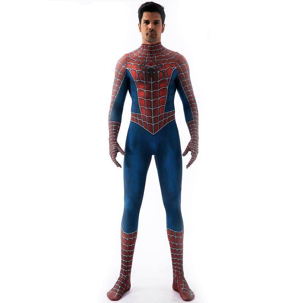 Spider-Man Tony Costume Cosplay Jumpsuit Superhero Bodysuit Tights Halloween - Azufun