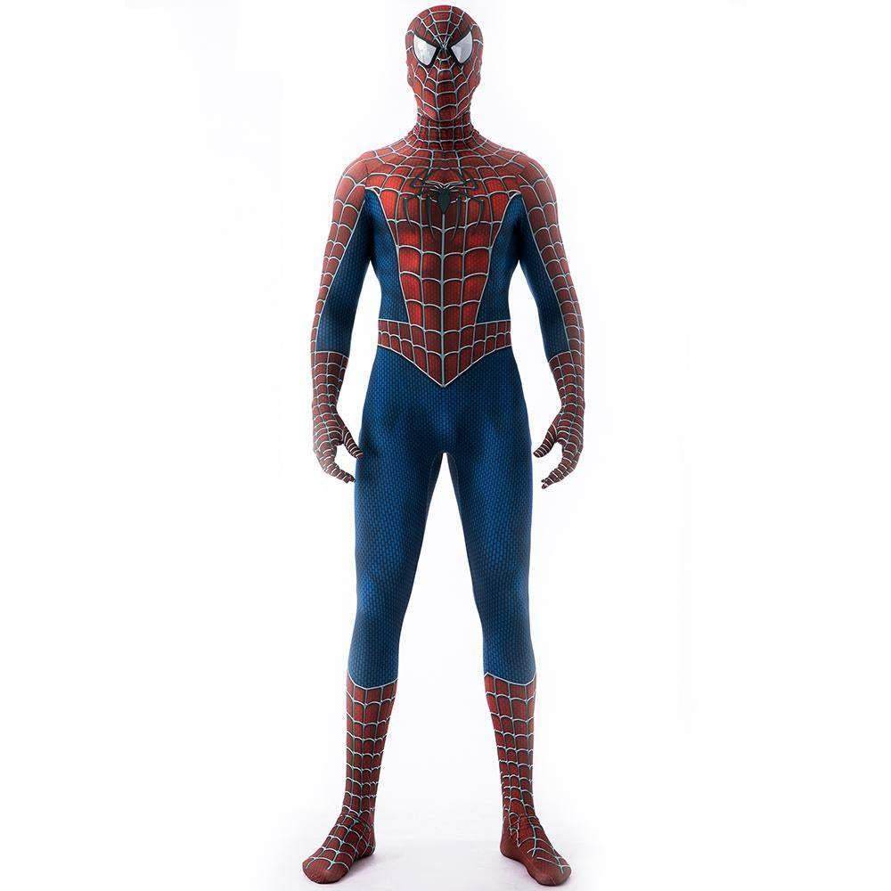 Spider-Man Tony Costume Cosplay Jumpsuit Superhero Bodysuit Tights Halloween - Azufun