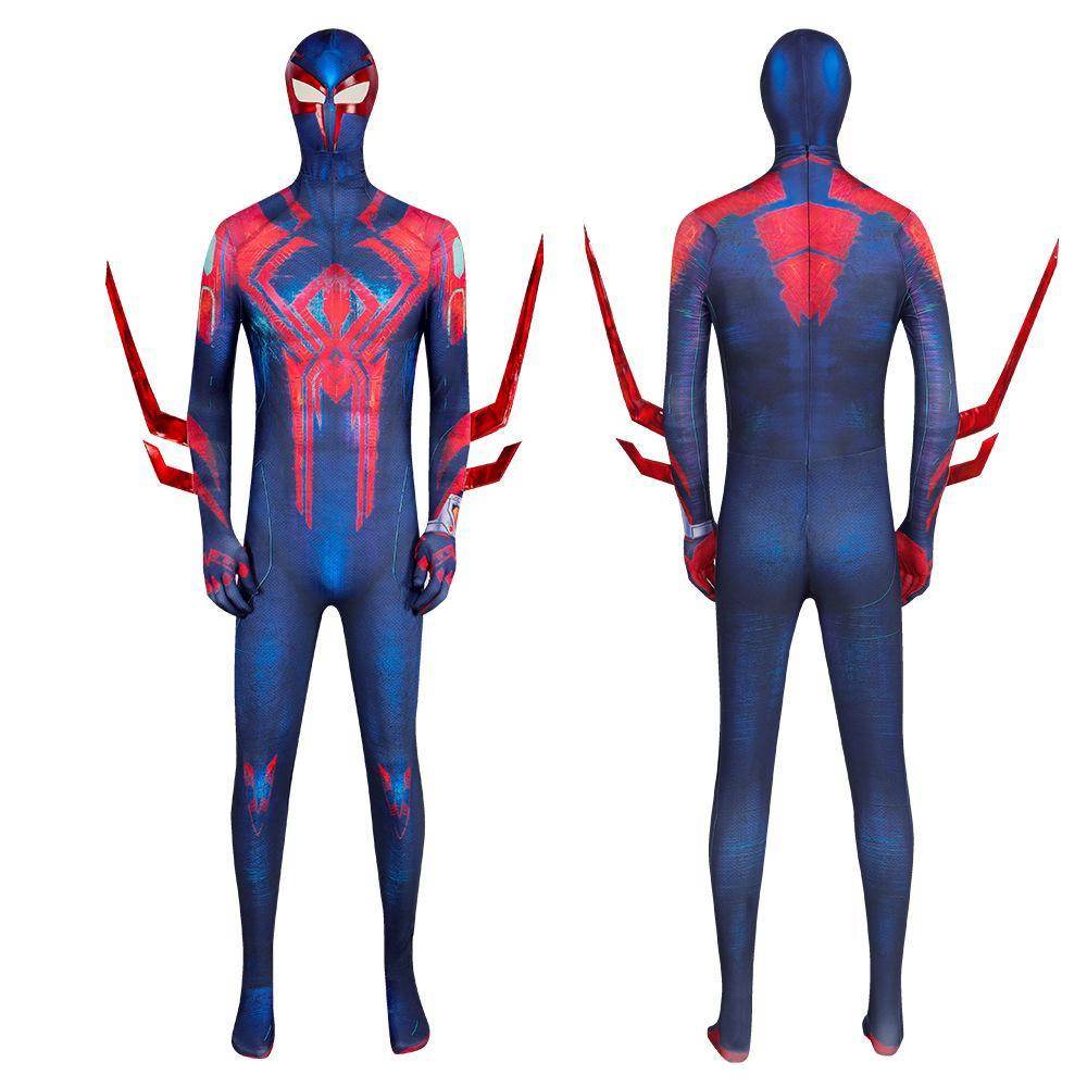 SpiderMan Across the Spider Verse Miguel O'Hara 2099 Zentai Costume Cosplay Outfits Halloween Carnival Suit Adults - Azufun