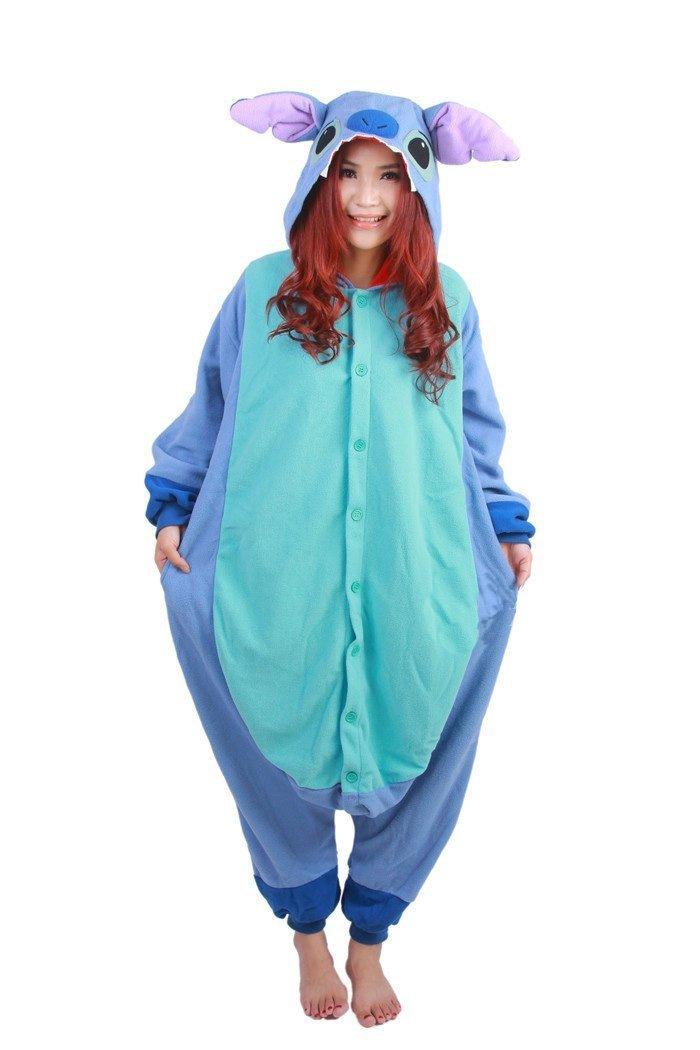 Stitch Long Sleeve Onesies Pajamas Kigurumi Costume Hoodie - Pajamasbuy