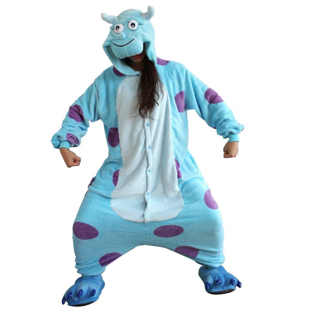 Sully Monster kigurumi Onesies Animal costume Pajamas for Adult