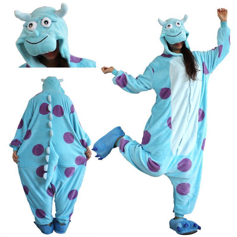 Sully Monster kigurumi Onesies Animal costume Pajamas for Adult