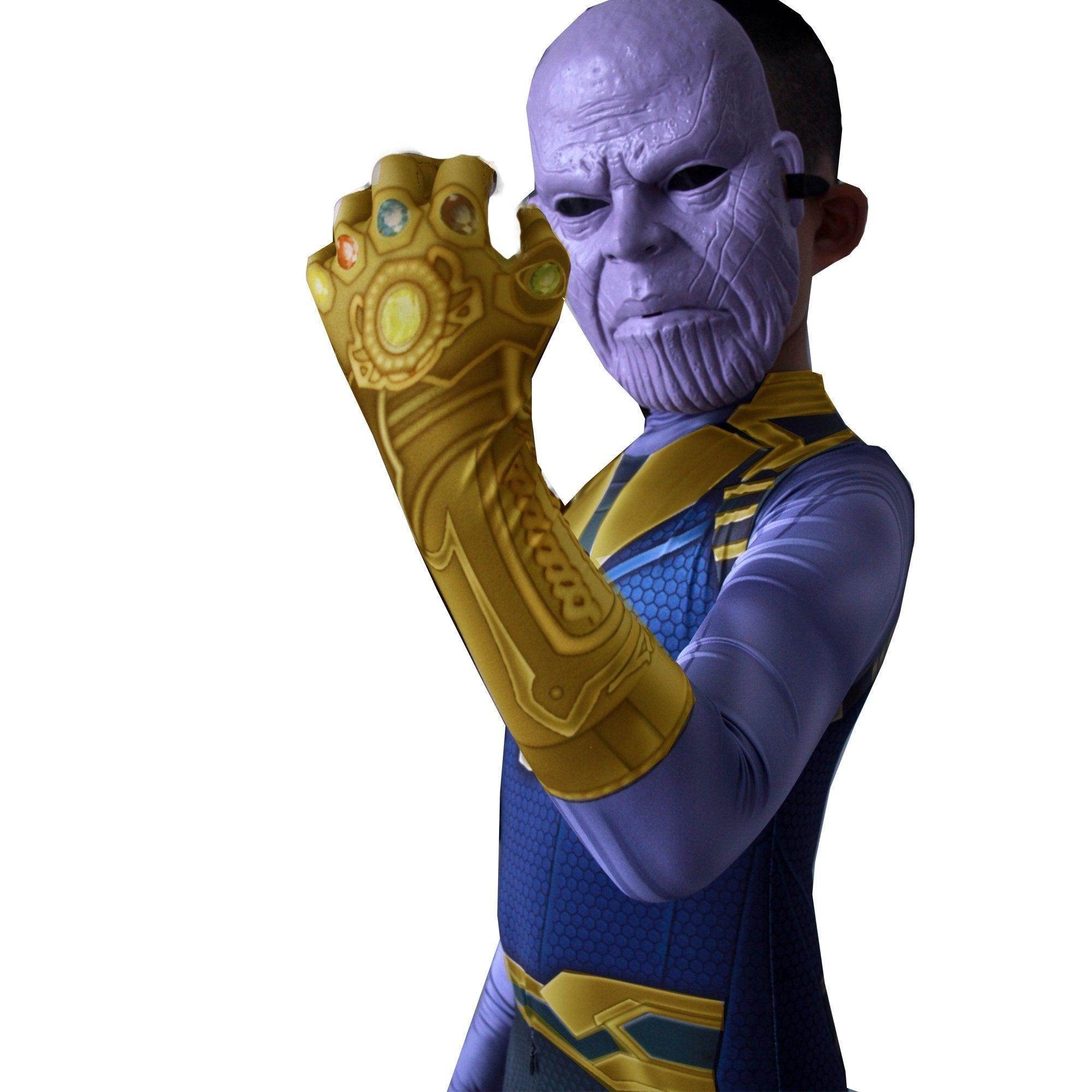 Thanos costume Jumpsuit bodysuits Avengers 4 with mask party cosplay Hallowwen - Azufun