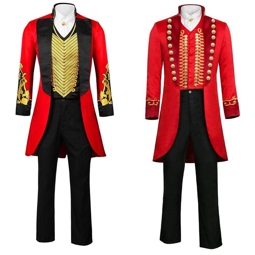 The Greatest Showman Cosplay Costume P.T. Barnum Red Suit - Azufun