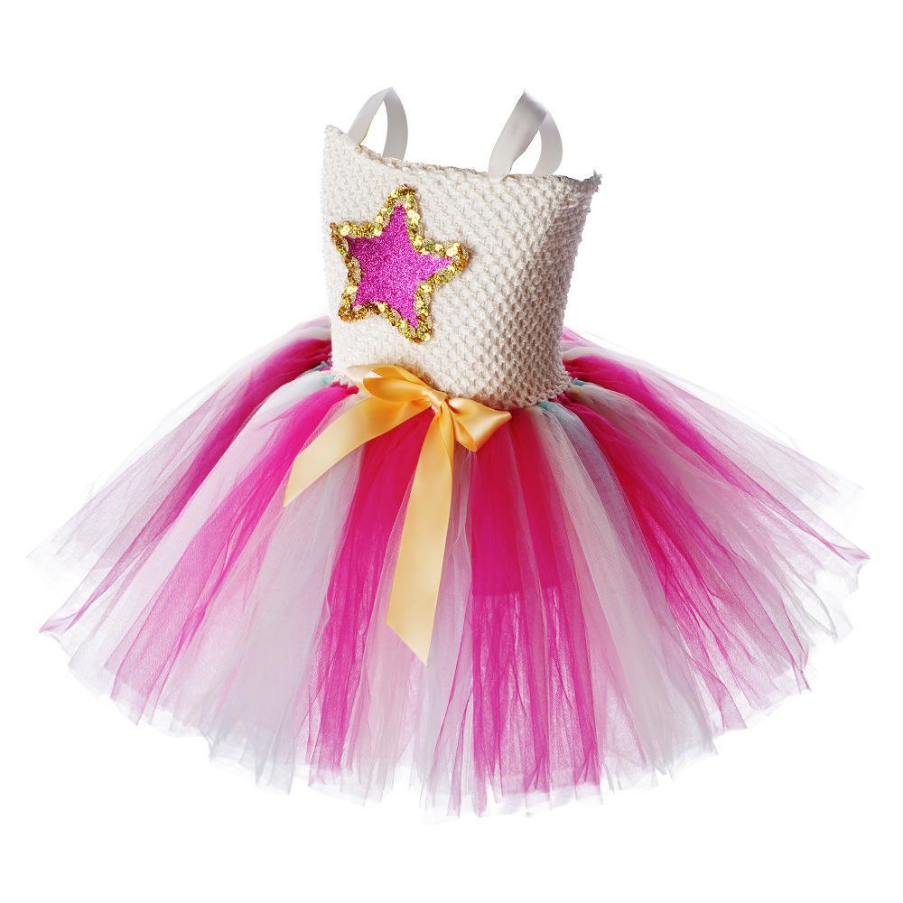 Trolls Girls gown Princess Poppy dress Birthday party ball
