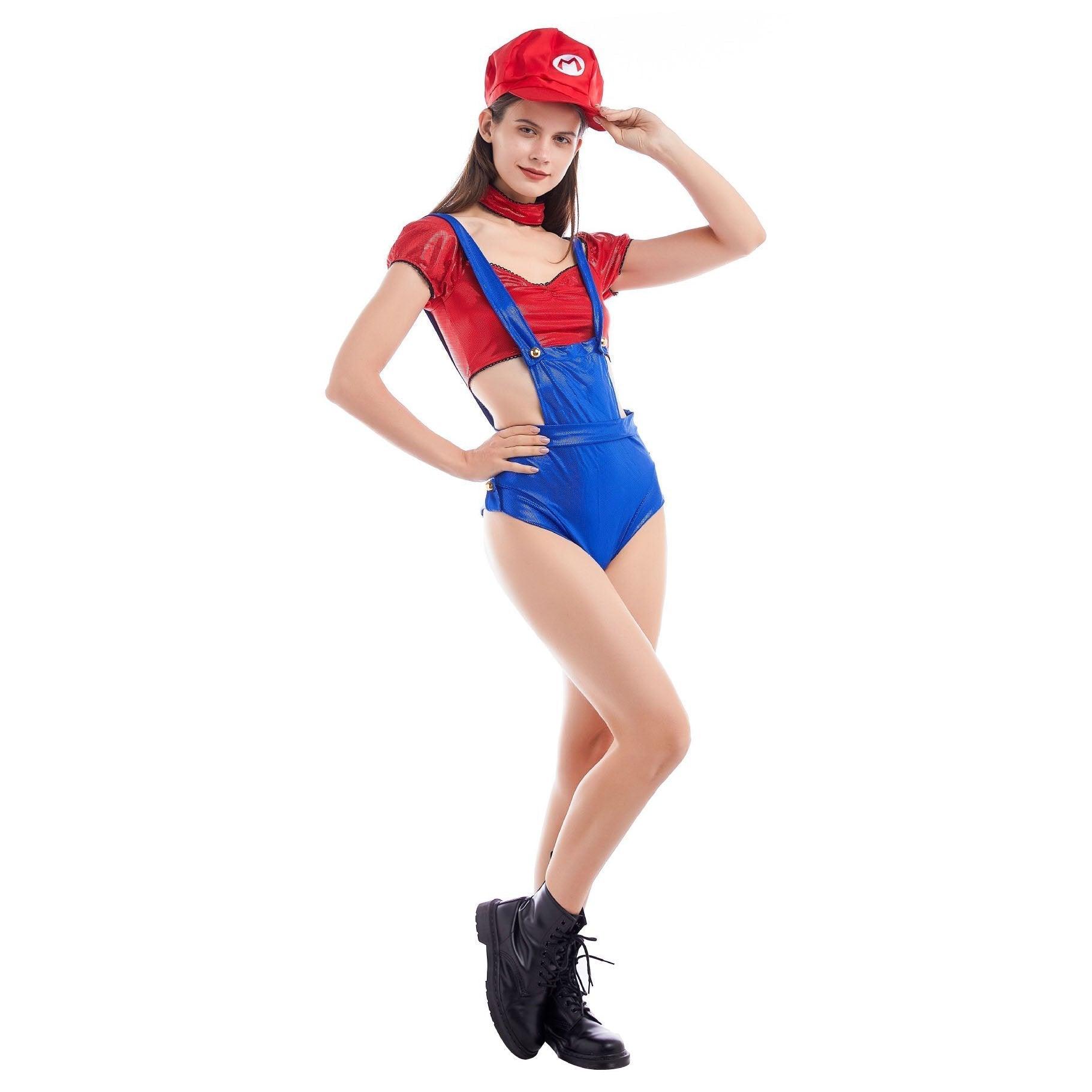Women Super Mario Gamer Babe Halloween Costume - Pajamasbuy