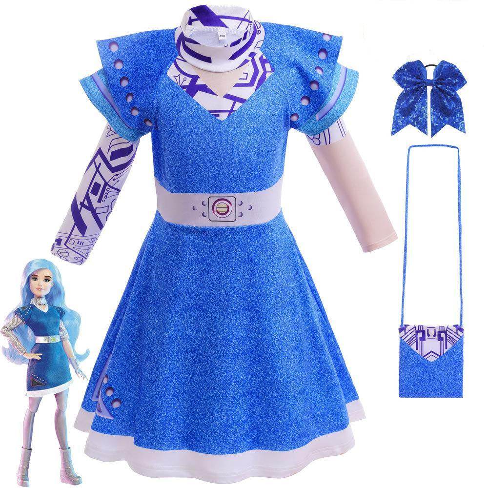 Zombie 3 Children's cheerleading cosplay costumes Halloween girls' dresses - Azufun