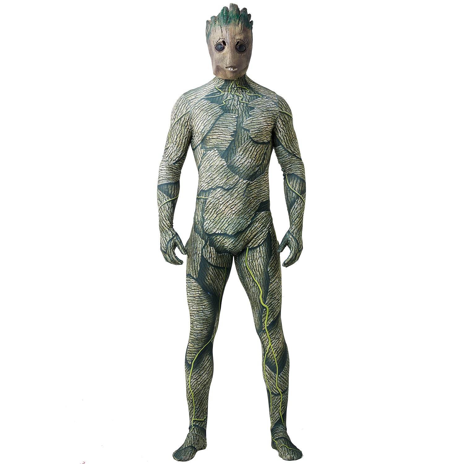 Groot Cosplay Costume Jumpsuit Zentai Party Carnival - Azufun