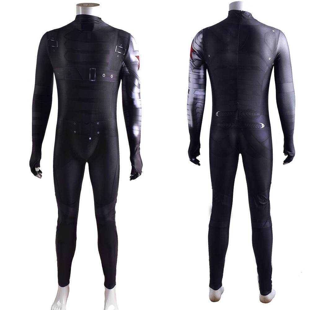 Bucky Barnes Winter Soldier Cosplay Costume Jumpsuit Zentai Party Carnival - Azufun