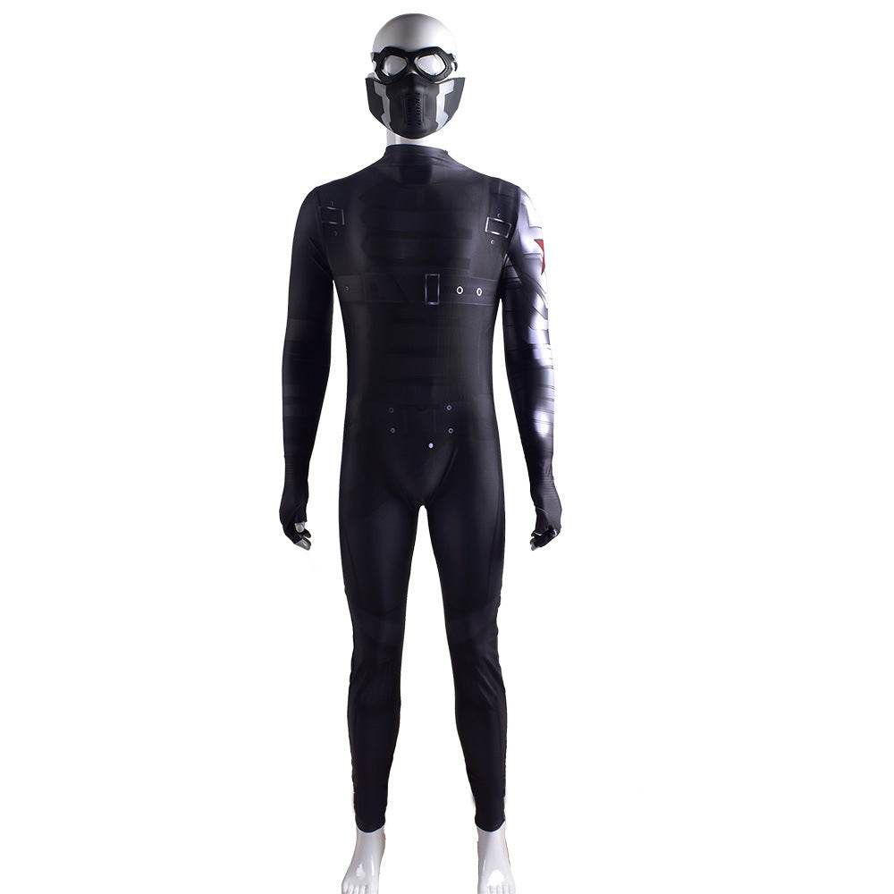Bucky Barnes Winter Soldier Cosplay Costume Jumpsuit Zentai Party Carnival - Azufun