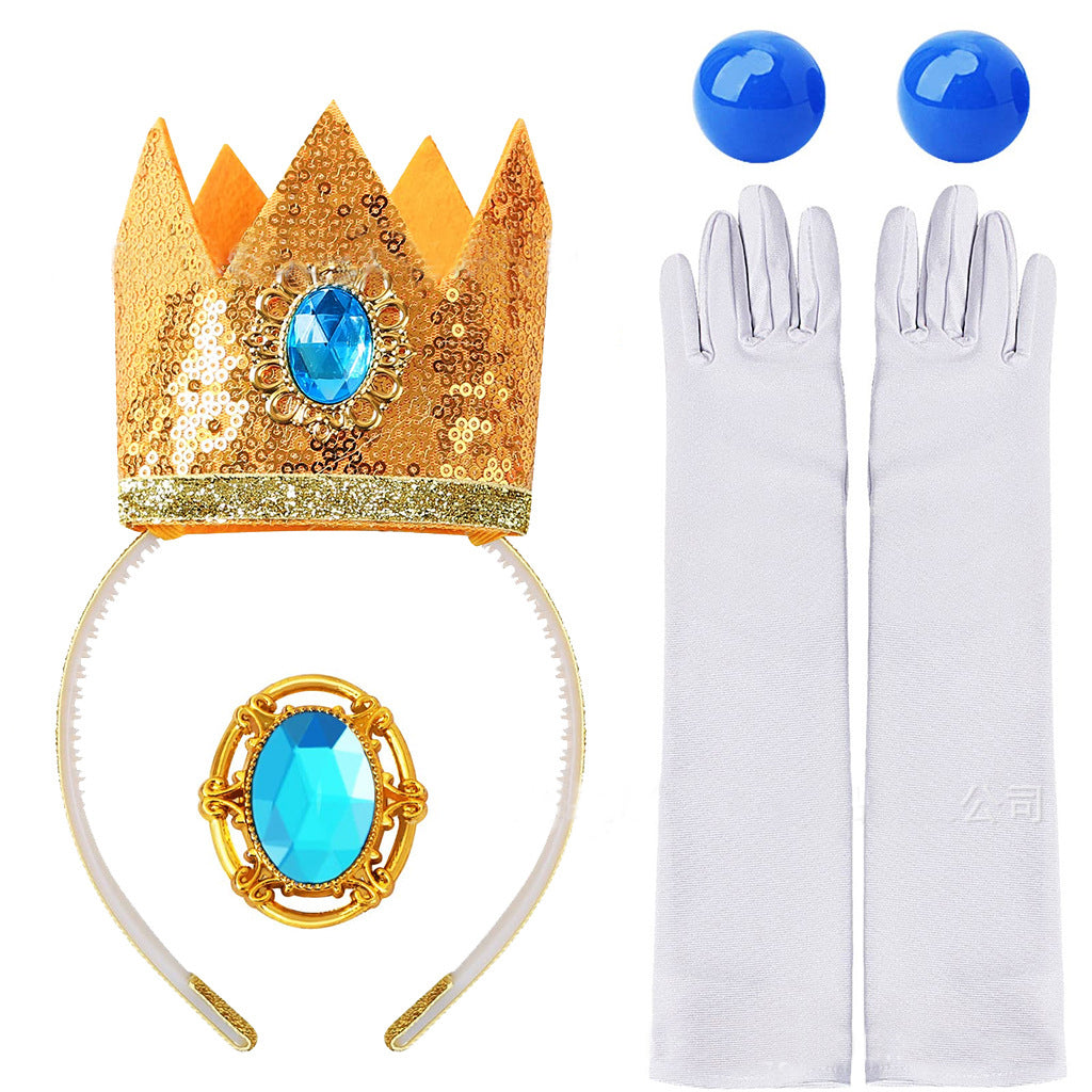 Super Mario Peach costume accessores set
