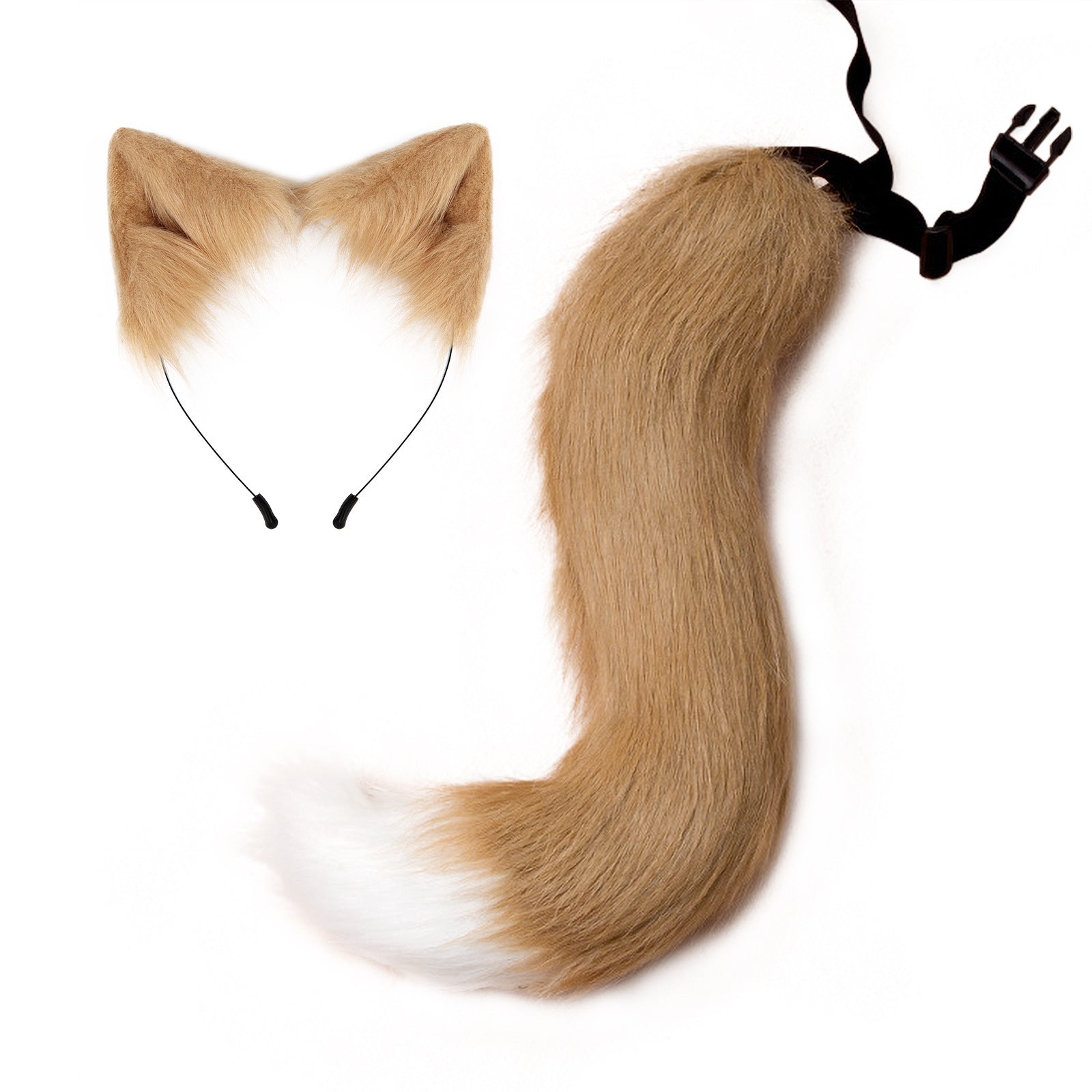 Halloween cos simulation fox plush tail costume accessories cat ear headband