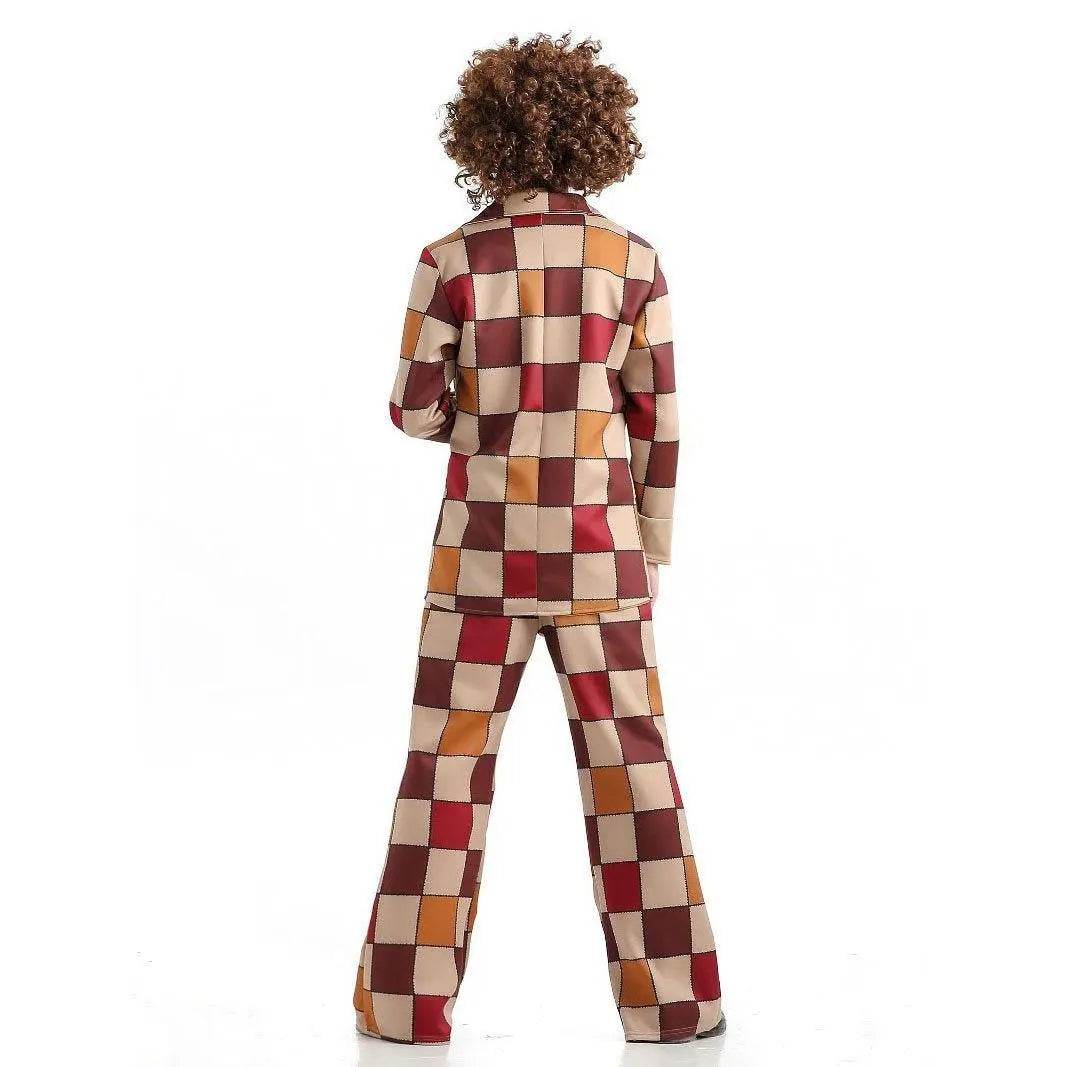 1920s Disco Stage Masquerade Fancy Dress Costumes Halloween For Women Men Leisure Suit - Azufun